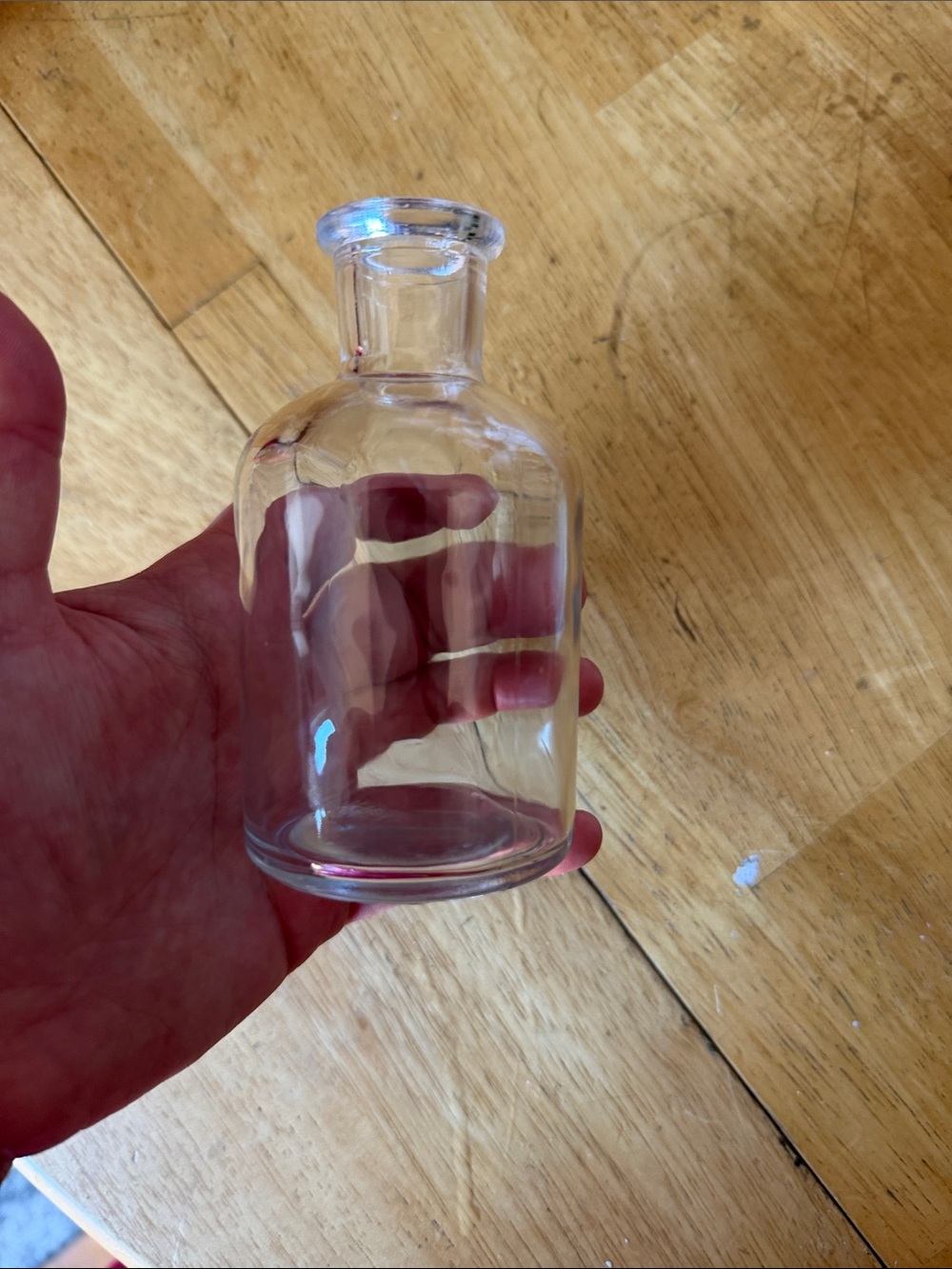 Clear Glass Apothecary Bottle - Small Decorative Vial